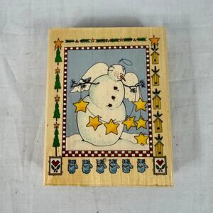 Sandi Gore Evans L25054 Starry Snowman Uptown Rubber Stamps Crafts Scrapbooking